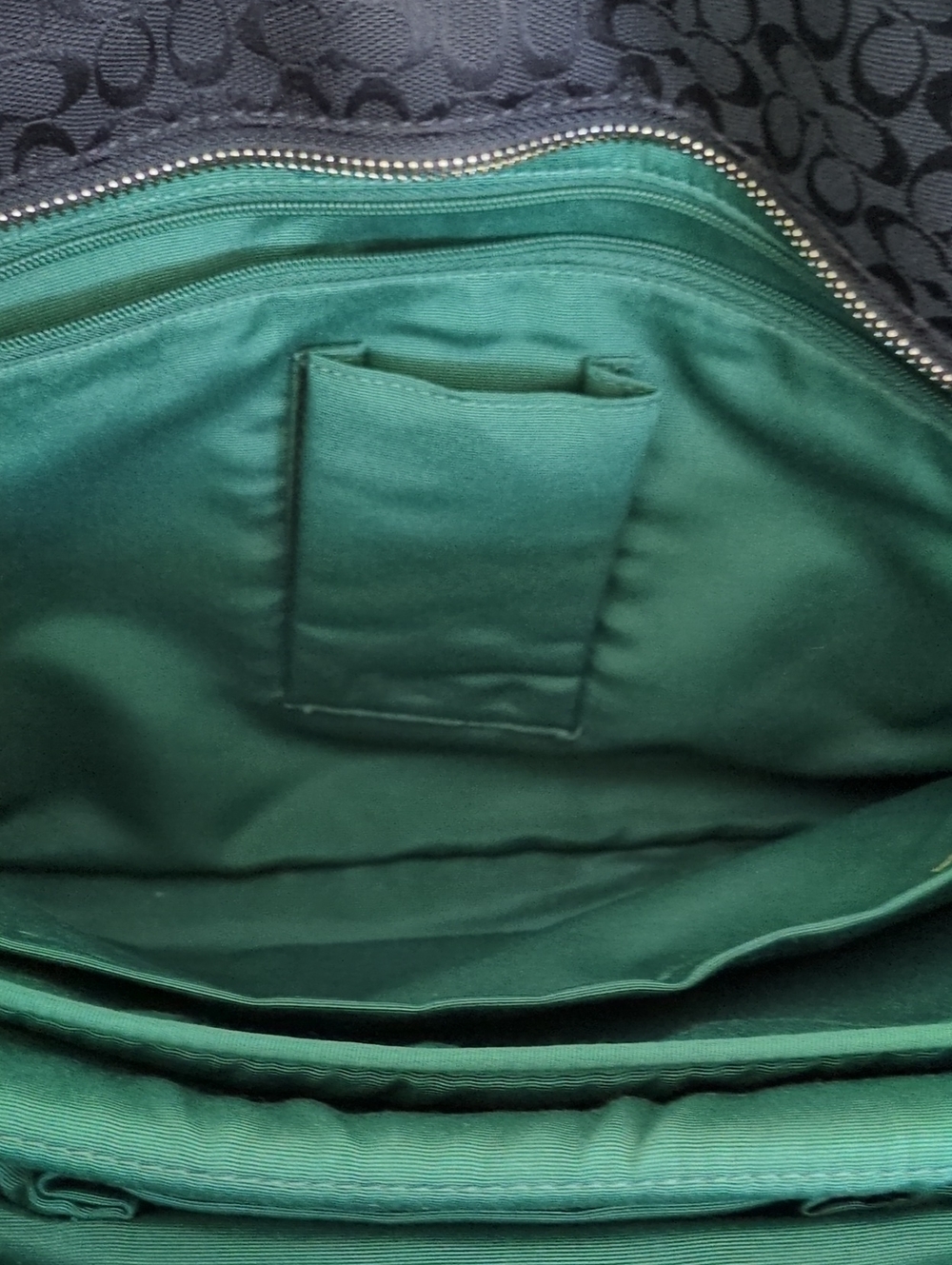 Vintage Coach Baby Bag - Black Signature Canvas Tote with Leather Trim - Picture 6 of 8